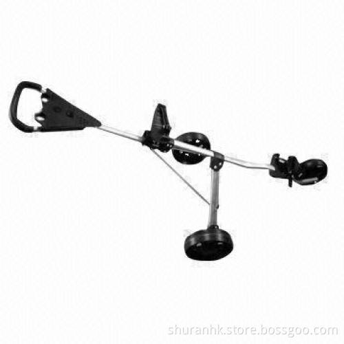 3-wheel Push Golf Trolley with Tough Durable Frame, Reduces Muscle Strain, Made of Aluminum